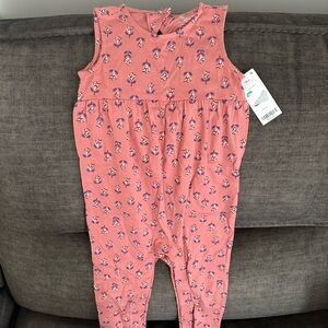 Carter's Coral Floral Baby Romper